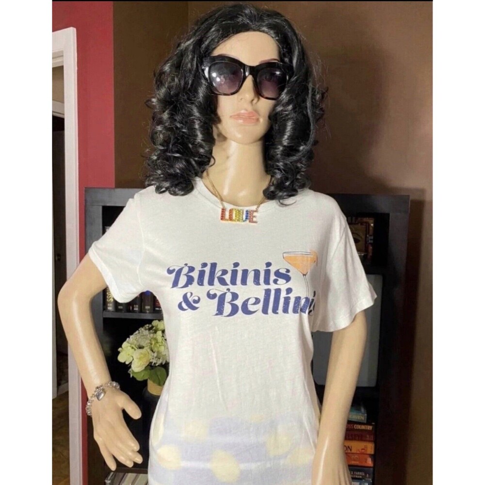 Wildfox White Bikinis & Bellinis Keke Graphic Tee Women's Size Small T Shirt Top